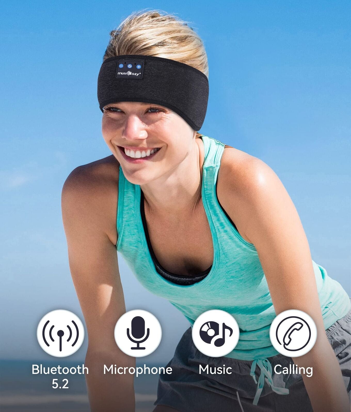 Auriculares Inalámbricos Con Bluetooth Y Diadema Para Dormir Con Música
